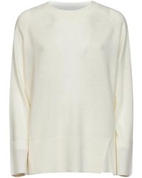 Kaos - Truien & Vesten ,Wit ,Si 1Kt 001-1096 Gebreide Trui Met Ronde Hals - Lyst