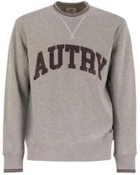 Autry - Rundhals-Sweatshirt Mit Logo-Applikation - Lyst