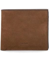Tom Ford - Elongated T Line Classic Bifold Portemonnee - Lyst