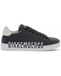 Bikkembergs - Schwarze und weiße sneakers aus mikrofaser - Lyst