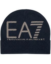 EA7 - Accessoires ,Blauw ,Mountain Visibility Beanie - Lyst