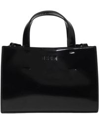 MSGM - Handtasche Mit Lackleder-Tragegriff Oben - Lyst