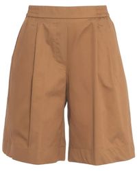 Kaos - Braune Bermuda-Style-Shorts Mit Elastischem Bund - Lyst