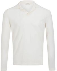 FILIPPO DE LAURENTIIS - Langarm v-ausschnitt polo shirt - Lyst