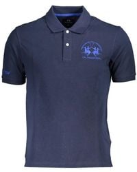 La Martina - Blaues baumwoll-poloshirt - Lyst