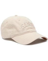 Ganni - Cotton Baseball Cap - Lyst