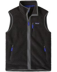 Patagonia - Jassen ,Zwart ,Polyester Retro Pile Vest - Lyst