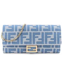 Fendi - Blaue Geldbörse Mit Kettenriemen - Lyst