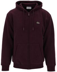 Lacoste - Hoodies & Sweatvesten ,Paars ,Katoen Zip-Through Sweatshirt - Lyst