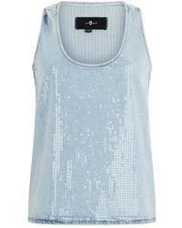 7 For All Mankind - Sleeveless Tops - Lyst