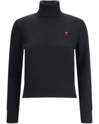 Ami Paris - De Coeur Turtleneck Sweater - Lyst