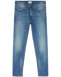 Gas - Blaue slim denim jeans - Lyst