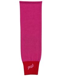 Gcds - Accessoires ,Roze ,Polyester Rectangular Gebreide Sjaal - Lyst