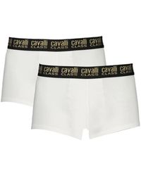 Roberto Cavalli - Ondergoed ,Wit ,Katoen Luxe Wit Katoenen Boxer Paar - Lyst