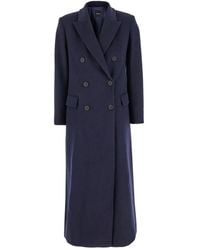 Plain - Double-Breasted Coats - Lyst