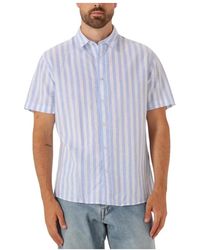SELECTED - Overhemden ,Blauw ,Blauw Casual Overhemd Voor Mannen - Lyst