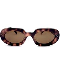 Celine - Mutige 3 punkte oval sonnenbrille - Lyst