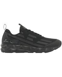 EA7 - Schoenen ,Zwart ,Polyester Sportieve En Veelzijdige Sneakers - Lyst