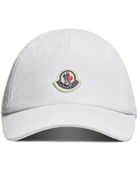 Moncler - Gabardine Baseball Cap Mit Logo-Patch - Lyst
