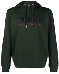 Sun 68 - Logo bestickter hoodie für männer - Lyst
