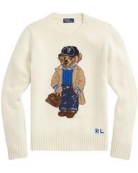 Polo Ralph Lauren - Gemischter woll- und kaschmirpullover mit polo bear - Lyst