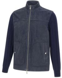 Eleventy - Leather Jackets - Lyst