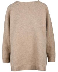 Max Mara - Truien & Vesten ,Bruin ,Wol Luxe Wol Kasjmier Trui Radames - Lyst