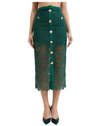 Self-Portrait - Midi Skirts - Lyst