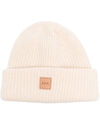 A.P.C. - Michelle Logo Patch Beanie - Lyst
