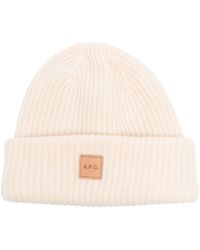 A.P.C. - Accessoires ,Wol Michelle Logo Patch Beanie - Lyst