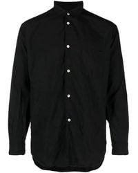 Comme des Garçons - Overhemden ,Zwart ,Zwarte Zip-Up Overhemd Met Lange Mouwen - Lyst