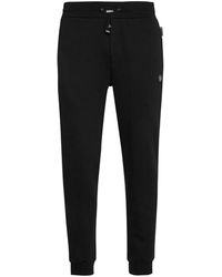 Philipp Plein - Broeken ,Zwart ,Katoen Geborduurde Joggingbroek - Lyst