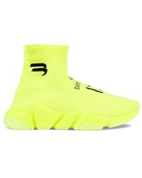 Balenciaga - Leuchtend gelbe speed soccer sneakers für frauen - Lyst