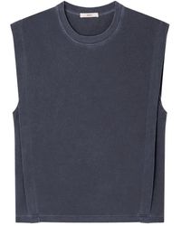 Sessun - Tops ,Blauw ,Katoen Mouwloze Tops - Lyst