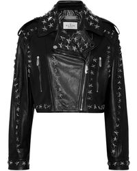 Philipp Plein - Chaqueta Biker Con Apliques De Estrella - Lyst