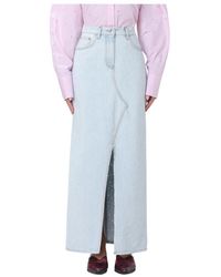 MSGM - Denim Skirts - Lyst