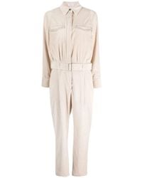 Brunello Cucinelli - R cord-jumpsuit mit gürtel - Lyst