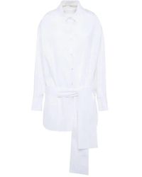 Tela - Shirt Met Puntkraag En Ceintuur - Lyst