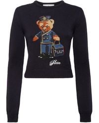 Philipp Plein - Cropped Rundhals-Pullover Teddy Doorman - Lyst