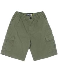 Iuter - Korte Broeken ,Groen ,Katoen Ripstop Cargo Shorts Met Zakken - Lyst
