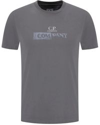 C.P. Company - Logo-Print Kurzarm T-Shirt - Lyst
