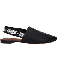 Givenchy - Zwarte Leren Sandaal Met Zijlogo - Lyst