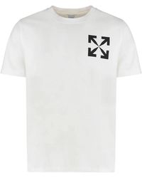 Off-White c/o Virgil Abloh - Baumwoll-T-Shirt Mit Rundhalsausschnitt - Lyst