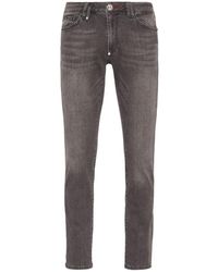 Philipp Plein - Jeans ,Grijs ,Denim Denim Broeken Slim Fit Basic - Lyst