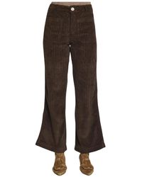 MASSCOB - Pantaloni di velluto marrone con tasche - Lyst