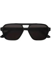 Retrosuperfuture - Accessoires ,Zwart ,Tijdloze Zwarte Zonnebril Met Zeiss Lenzen - Lyst