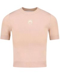 Marine Serre - Round-Neck Knitwear - Lyst