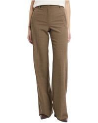 Marella - Rechte Broek Van Wolmix - Lyst
