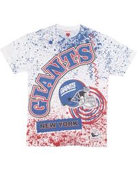 Mitchell & Ness - Tops ,Veelkleurig ,Katoen Ny Giants Logo Tee Burst Sublimated - Lyst