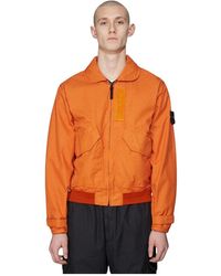 Stone Island - Leichte Nylonjacke Mit Reißverschluss - Lyst